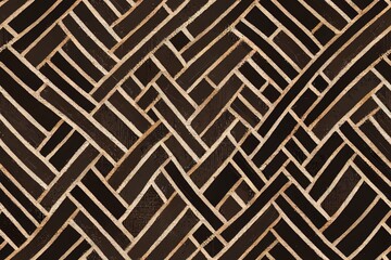Woven seamless pattern. Weave distress texture. Linen backdrop. Brush strokes cross hatch. Black interlace texture on white background. Gradation fiber. Simple braiding distressed stipple. 2d
