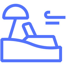 travel umbrella vacation line icon