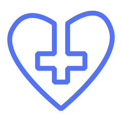 Fototapeta premium hospital medical line icon