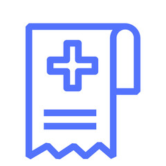 medical medicine receipt line icon
