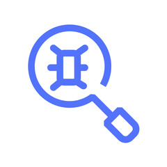 magnifier search virus line icon