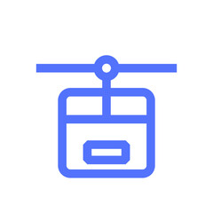 snow transport winter line icon