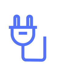 electronic plug technology line icon