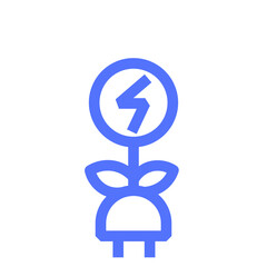 nature plug power line icon