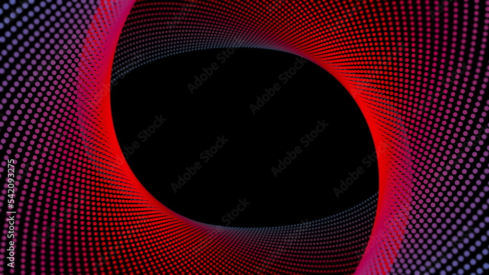 Poster radial particles. computer generated 3d render