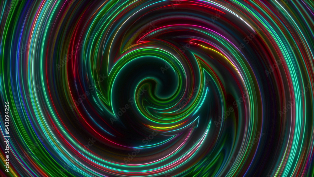 Poster colorful twirl. computer generated 3d render