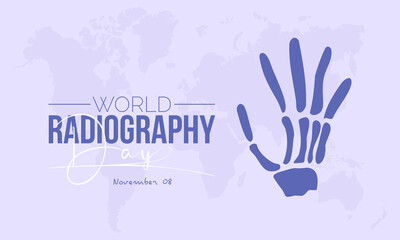 Vector illustration design concept of World Radiography Day observed on November 8