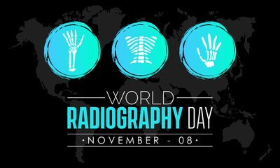 Vector illustration design concept of World Radiography Day observed on November 8
