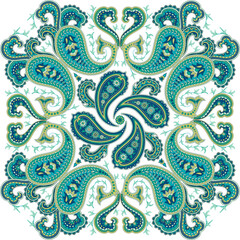 Decorative element of Paisley. Oriental pattern. An element for shawls, scarves, decorations for postcards, invitations.