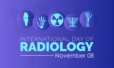 Vector illustration design concept of International Day of Radiology observed on November 8