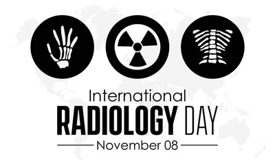 Vector illustration design concept of International Day of Radiology observed on November 8