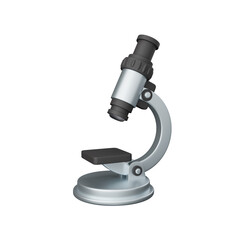 3d rendering microscope isolated useful for education, technology, learning, knowledge and school
