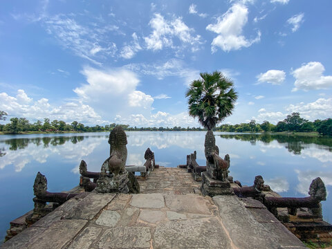 Sra-srang lake in the Angkor Wat ruins complex
