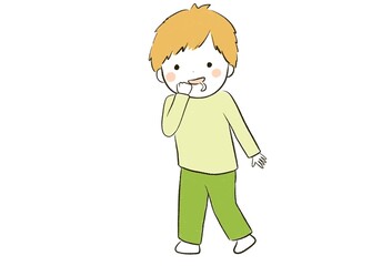 美味しいものを見てよだれを垂らす食いしん坊の子供