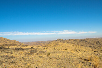 Naklejka premium arabian mountain valley landscape 
