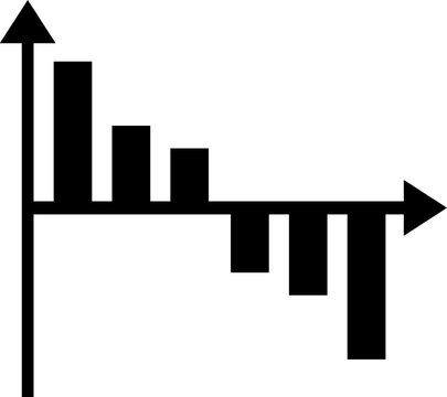 Vector flat chart diagram icon set illustration. Black column with arrow, Concept of finance statistics, analitics
