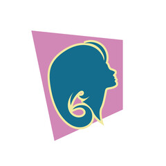 Fototapeta na wymiar Hair Beauty logo. Vector logo design for beauty salon, hair salon, cosmetic and spa.