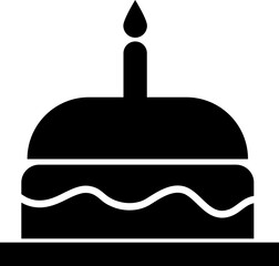 birthday cake icon vector symbol template on white background..eps