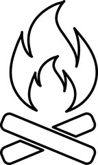 Bonfire icon trendy design template on white background..eps
