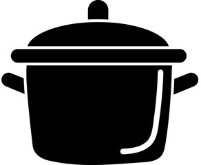 cooking pan, steam pot, icon, line art design editable stoke on white background