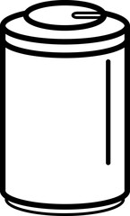 drink can icon vector line art design editable stroke.eps