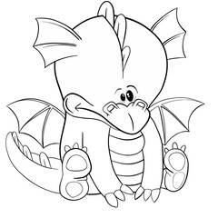 Coloring Baby dragon