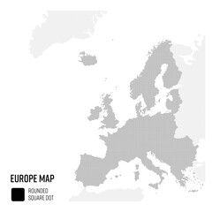 Fototapeta na wymiar 世界地図ドット ヨーロッパ地域 国別にグループ