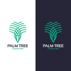 Luxury palm tree logo icon vector isolated for your company