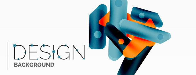 Creative geometric wallpaper. Minimal abstract background. Color bright overlapping lines composition vector illustration for wallpaper banner background or landing page