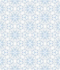 01.Flower Firework Kaleidoscope Abstract Pattern_Blue
