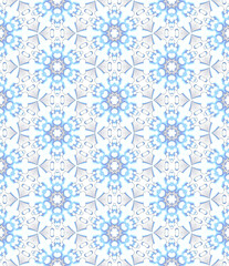 19.Blue Blooming Star Flower Pattern