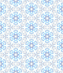 19.Blue Blooming Star Flower Pattern