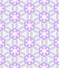21.Purple Abstract Flower Folk Ethnic Pattern