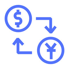 Business Currency Dollar Exchange Finance Money Yen Icon