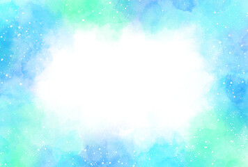 背景素材_水彩テクスチャ_青