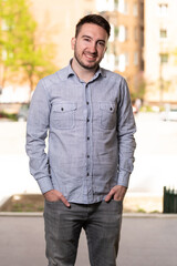 Portrait Of A Smiling Young Guy