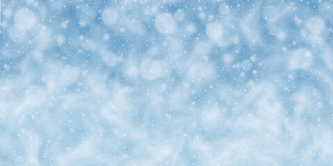 Winter sky, blizzard and snowfall, banner	