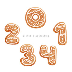 Gingerbread cookies Christmas cookies vector illustration christmas