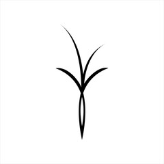 Simple grass illustration icon vector design.