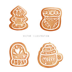 Gingerbread cookies Christmas cookies vector illustration christmas