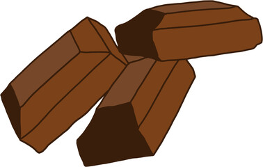 doodling freehand outline sketch drawing of a chocolate bar. 