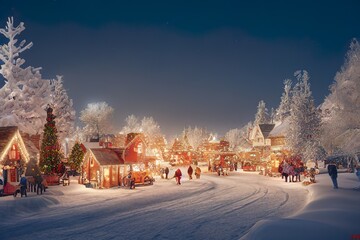 Winter Village (generative ai)