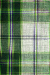 checkered green  and white fabric texture background