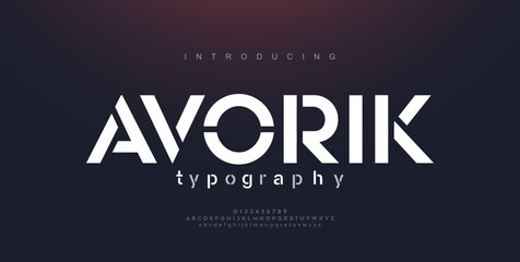 Sport modern urban alphabet fonts. Typography, abstract technology, fashion, digital, future creative logo font. vector illustration - 542106235