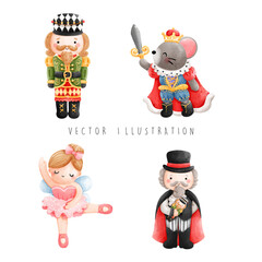 Christmas nutcracker, vector illustration