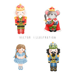 Christmas nutcracker, vector illustration
