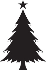 Christmas tree icon, Christmas tree vector illustration. Isolated Christmas tree icon with star