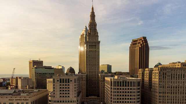 City Skyline - Terminal Tower In Cleveland, OH