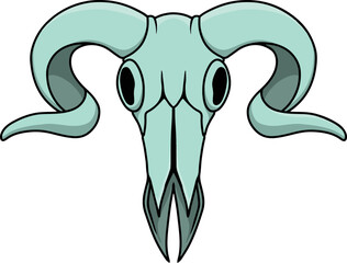 goat skull illustration