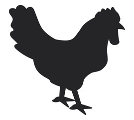 hen silhouette farm animal